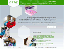 Tablet Screenshot of cleavebio.com